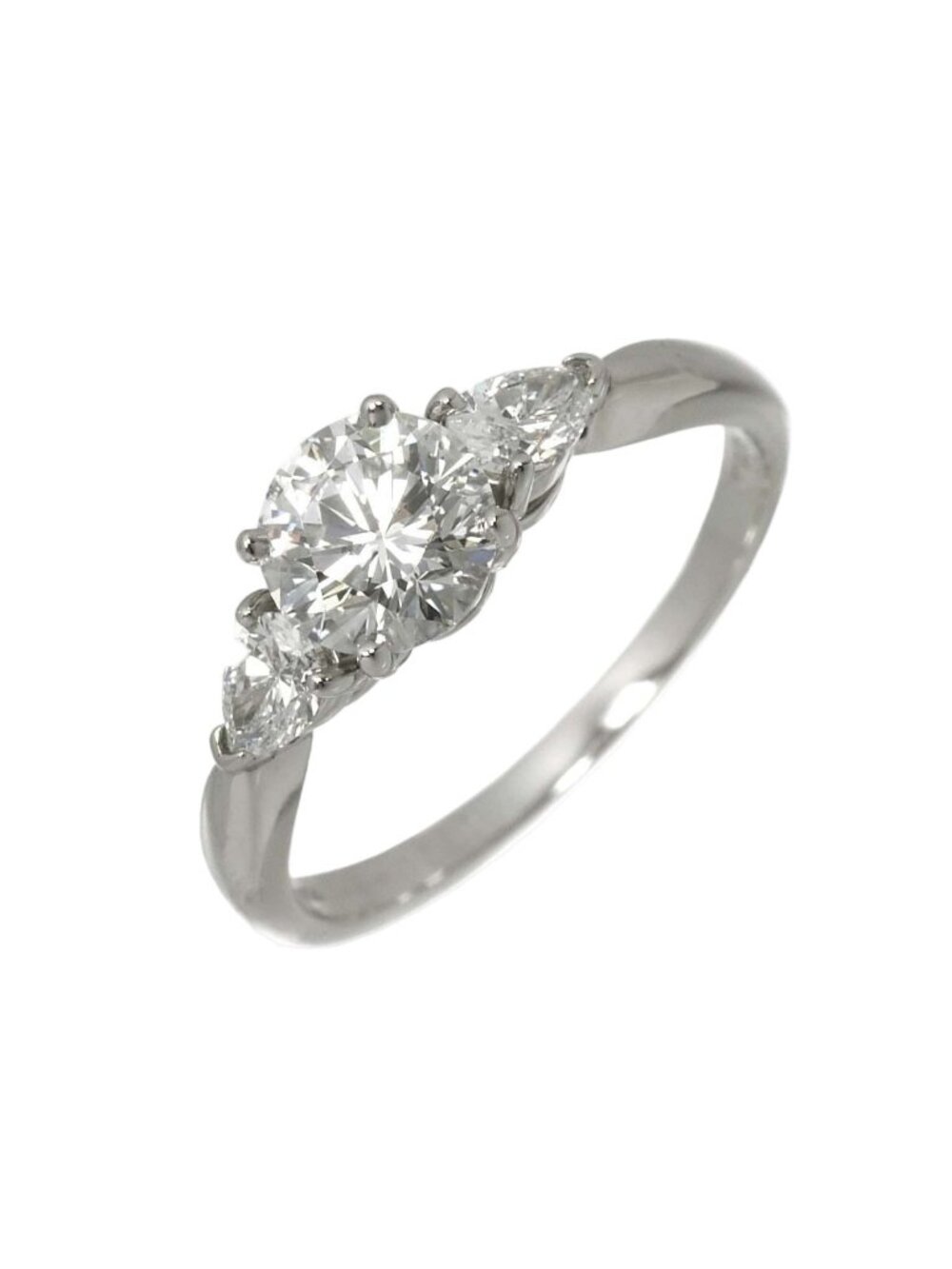 Tiffany & Co Three Stone Diamond Ring Platinum